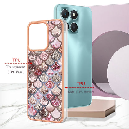 For Honor X6a Electroplating IMD TPU Phone Case(Pink Scales) - Honor Cases by PMC Jewellery | Online Shopping South Africa | PMC Jewellery | Buy Now Pay Later Mobicred