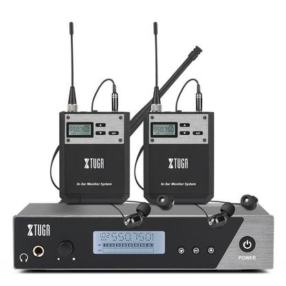 XTUGA  IEM1100 Professional Wireless In Ear Monitor System 2 BodyPacks(US Plug) - Microphone by XTUGA | Online Shopping South Africa | PMC Jewellery | Buy Now Pay Later Mobicred