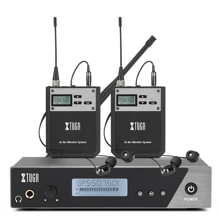 XTUGA  IEM1100 Professional Wireless In Ear Monitor System 2 BodyPacks(AU Plug) - Microphone by XTUGA | Online Shopping South Africa | PMC Jewellery | Buy Now Pay Later Mobicred