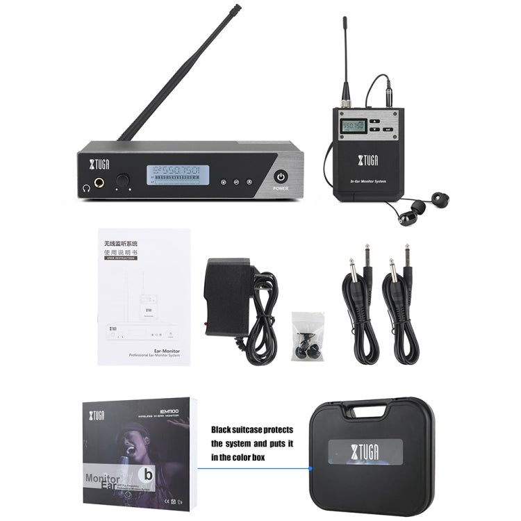 XTUGA  IEM1100 Professional Wireless In Ear Monitor System 4 BodyPacks(US Plug) - Microphone by XTUGA | Online Shopping South Africa | PMC Jewellery | Buy Now Pay Later Mobicred