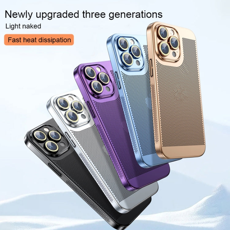 For iPhone 12 Pro Max Ice Sense Heat Dissipation Electroplating PC Phone Case(Champagne Gold) - iPhone 12 Pro Max Cases by PMC TechLife | Online Shopping South Africa | PMC TechLife