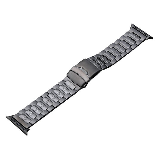 For Apple Watch Series 6 44mm Safety Buckle Titanium Steel Watch Band(Grey) - Watch Bands by PMC Jewellery | Online Shopping South Africa | PMC Jewellery