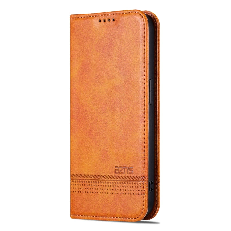 For iPhone 16 Pro AZNS Magnetic Calf Texture Flip Leather Phone Case(Light Brown) - iPhone 16 Pro Cases by AZNS | Online Shopping South Africa | PMC Jewellery | Buy Now Pay Later Mobicred