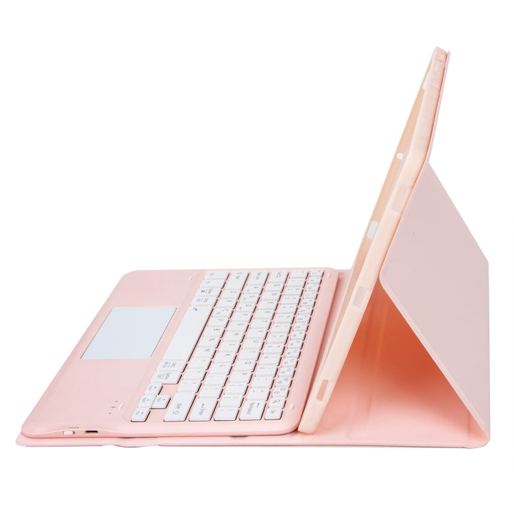 For Samsung Galaxy Tab S9+ A810B-A Touch Pad Detachable Bluetooth Keyboard Leather Tablet Case(Pink) - Samsung Keyboard by PMC TechLife | Online Shopping South Africa | PMC TechLife