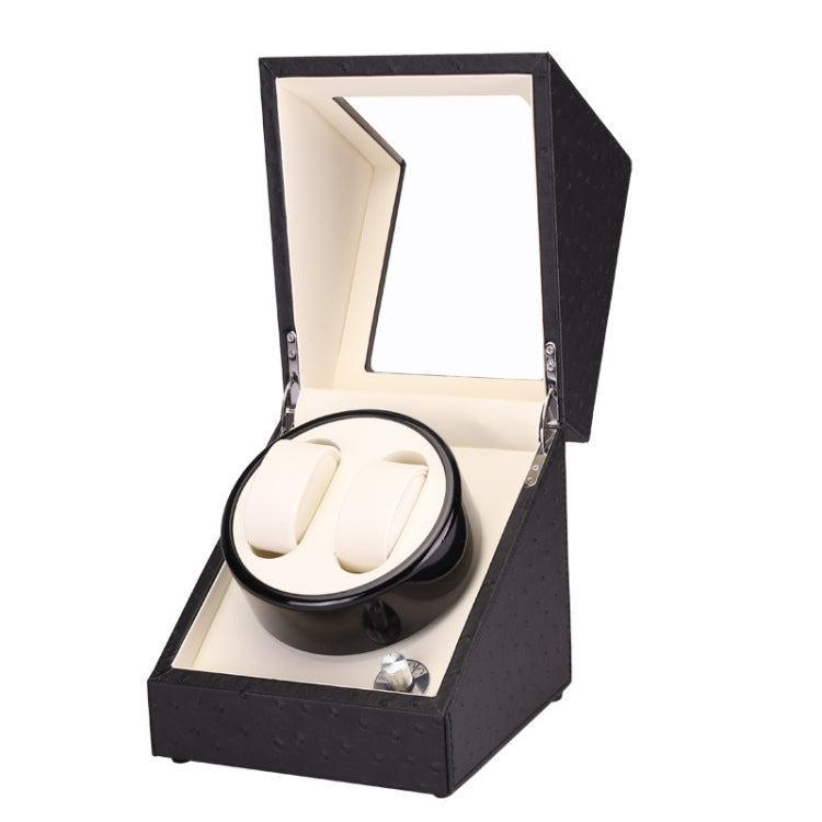 5 Gear Mechanical Automatic Watch Box Electric Motor Watch Shaker, US Plug, Style:Ostrich Pattern(White) - free shipping - PMC TechLife - Order now!