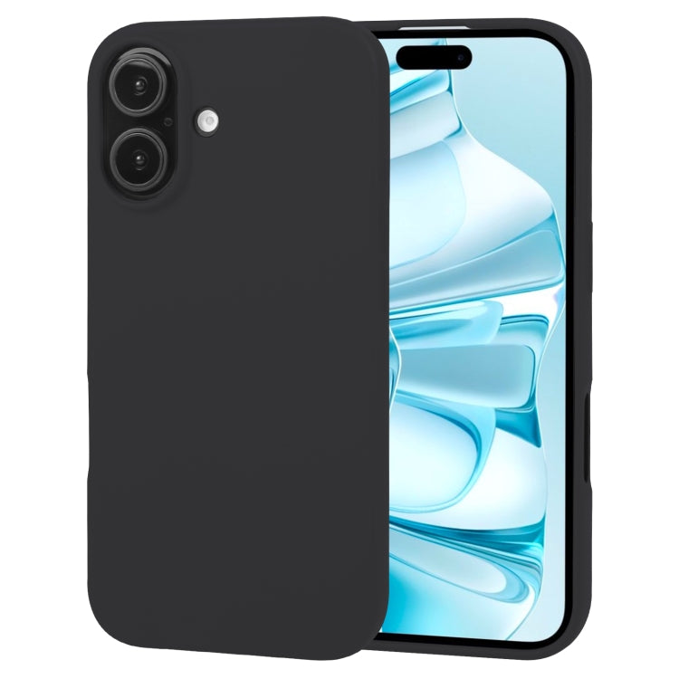 For iPhone 16 GOOSPERY SOFT FEELING Liquid TPU Soft Phone Case(Black) - iPhone 16 Cases by GOOSPERY | Online Shopping South Africa | PMC Jewellery | Buy Now Pay Later Mobicred