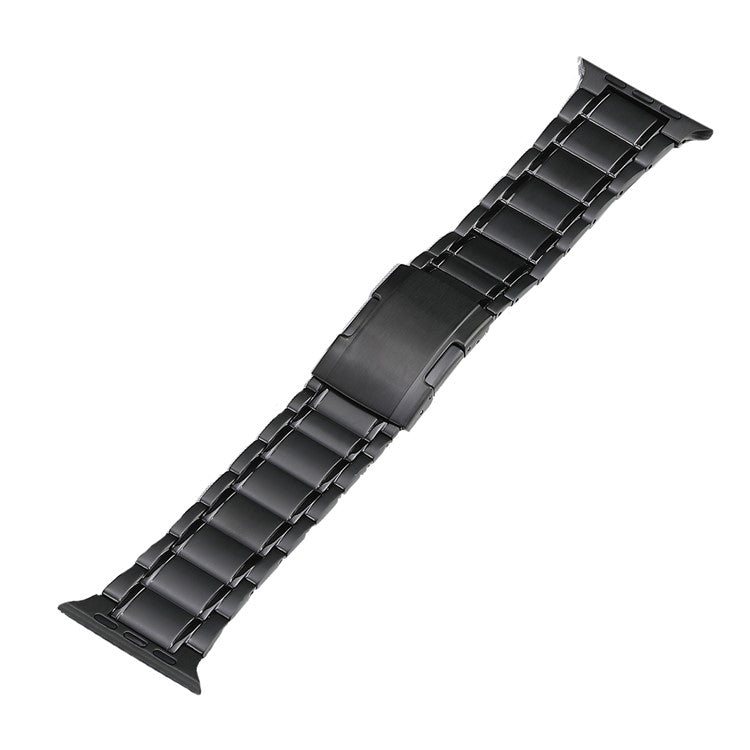 For Apple Watch Ultra 49mm Five Beads Turtle Buckle Titanium Steel Watch Band(Black) - Watch Bands by PMC Jewellery | Online Shopping South Africa | PMC Jewellery