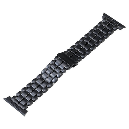 For Apple Watch Series 8 45mm Five Beads Titanium Steel Watch Band(Black) - Watch Bands by PMC Jewellery | Online Shopping South Africa | PMC Jewellery