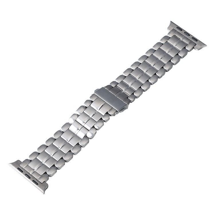 For Apple Watch Series 8 45mm Five Beads Titanium Steel Watch Band(Silver) - Watch Bands by PMC Jewellery | Online Shopping South Africa | PMC Jewellery