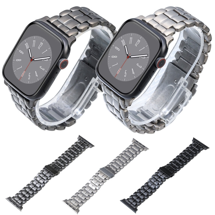 For Apple Watch 4 40mm Five Beads Titanium Steel Watch Band(Grey) - Watch Bands by PMC TechLife | Online Shopping South Africa | PMC TechLife