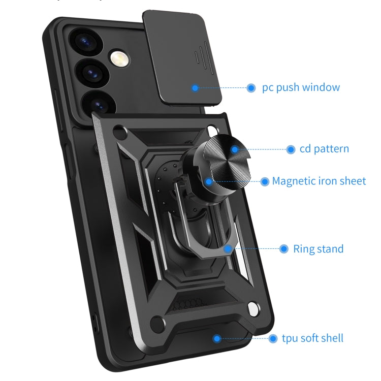 For Samsung Galaxy S24+ 5G Sliding Camera Cover Design TPU+PC Phone Case(Blue) - free shipping - PMC TechLife - Order now!
