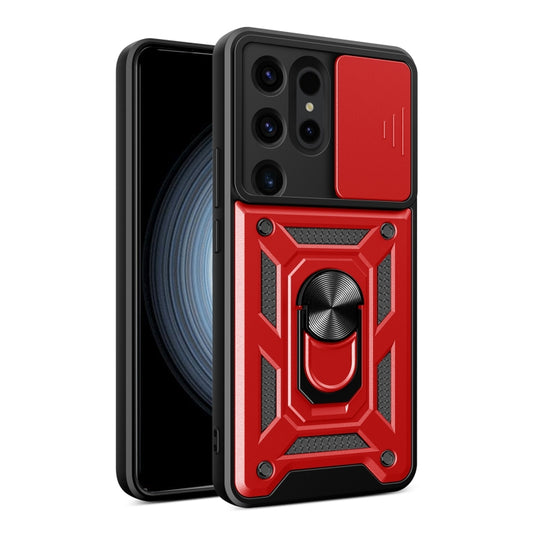 For Samsung Galaxy S24 Ultra 5G Sliding Camera Cover Design TPU+PC Phone Case(Red) - Galaxy S24 Ultra 5G Cases by PMC Jewellery | Online Shopping South Africa | PMC Jewellery