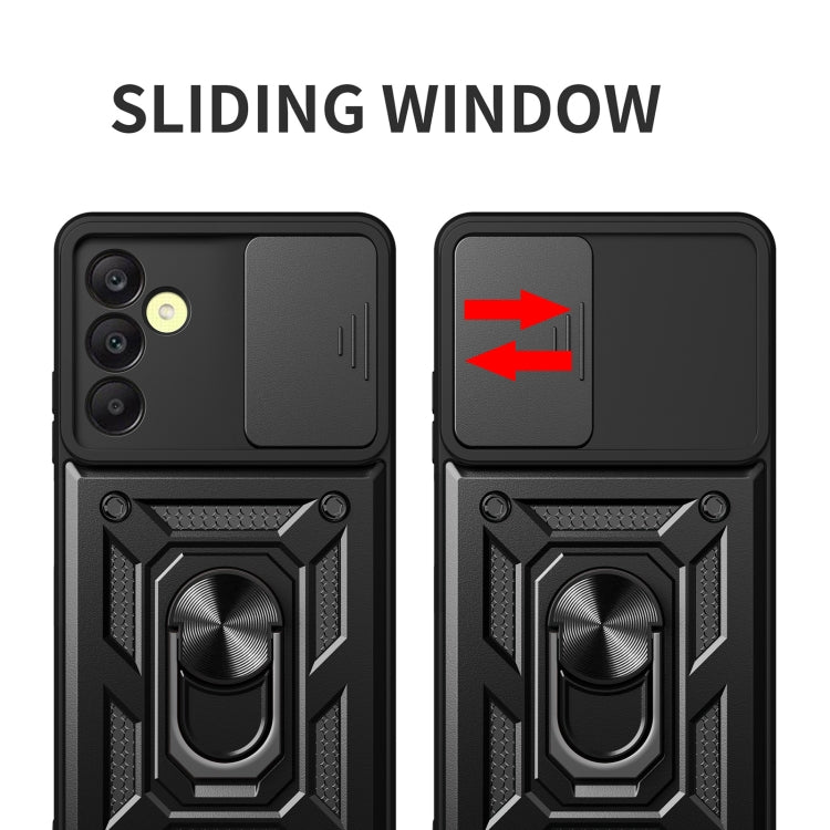 For Samsung Galaxy A25 5G Sliding Camera Cover Design TPU+PC Phone Case(Black) - Galaxy Phone Cases by PMC Jewellery | Online Shopping South Africa | PMC Jewellery