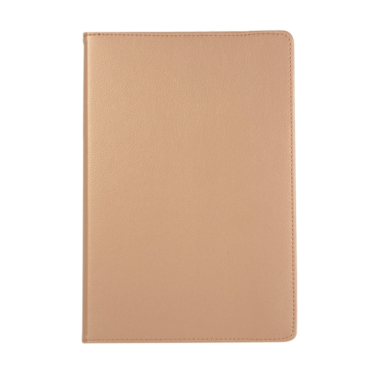 For Samsung Galaxy Tab S9+ / Tab S10+ 360 Degrees Rotation Holder Litchi Texture Leather Tablet Case(Golden) - Galaxy Tab S9+ Cases by PMC Jewellery | Online Shopping South Africa | PMC Jewellery | Buy Now Pay Later Mobicred