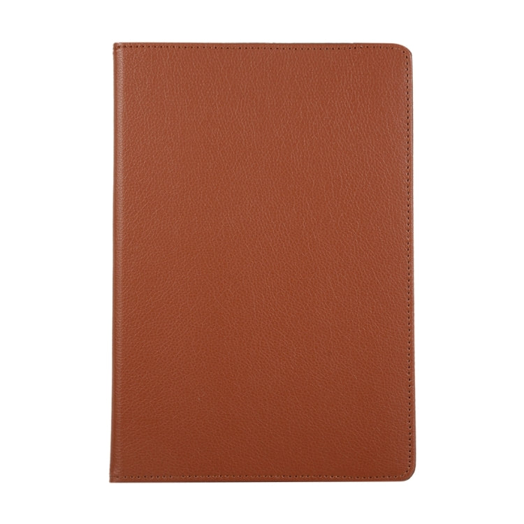 For Samsung Galaxy Tab S9 Ultra 360 Degrees Rotation Holder Litchi Texture Leather Tablet Case(Brown) - Galaxy Tab S9 Ultra Cases by PMC Jewellery | Online Shopping South Africa | PMC Jewellery | Buy Now Pay Later Mobicred