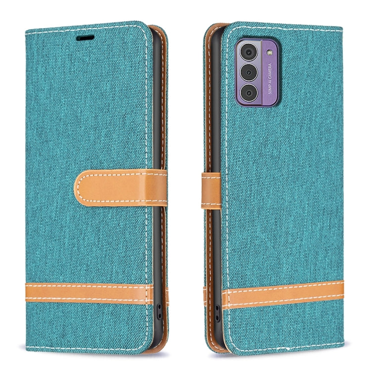 For Nokia G42/G310 Color Matching Denim Texture Horizontal Flip Leather Case(Green) - Nokia Cases by PMC Jewellery | Online Shopping South Africa | PMC Jewellery | Buy Now Pay Later Mobicred