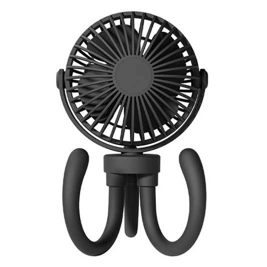 T8 2000mAh Flexible Octopus Tripod Rotatable Portable Fan(Black) - Electric Fans by PMC Jewellery | Online Shopping South Africa | PMC Jewellery | Buy Now Pay Later Mobicred