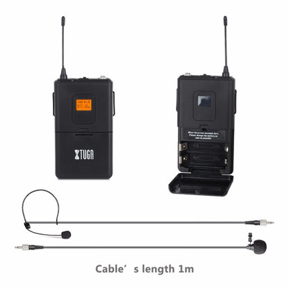 XTUGA A400-HB Professional 4-Channel UHF Wireless Microphone System with 2 Handheld & 2 Headset Microphone(EU Plug) - Microphone by XTUGA | Online Shopping South Africa | PMC Jewellery | Buy Now Pay Later Mobicred