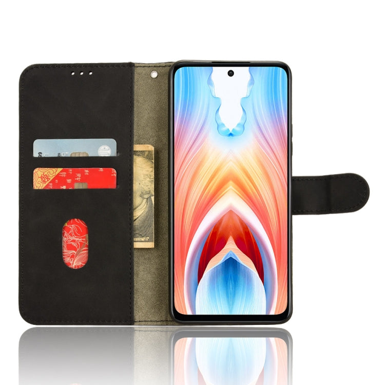 For OPPO A79 5G Skin Feel Magnetic Flip Leather Phone Case(Black) - OPPO Cases by PMC Jewellery | Online Shopping South Africa | PMC Jewellery