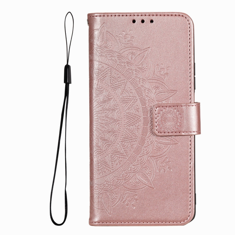 For iPhone 16 Plus Totem Flower Embossed Leather Phone Case(Rose Gold) - iPhone 16 Plus Cases by PMC TechLife | Online Shopping South Africa | PMC TechLife | Buy Now Pay Later Mobicred