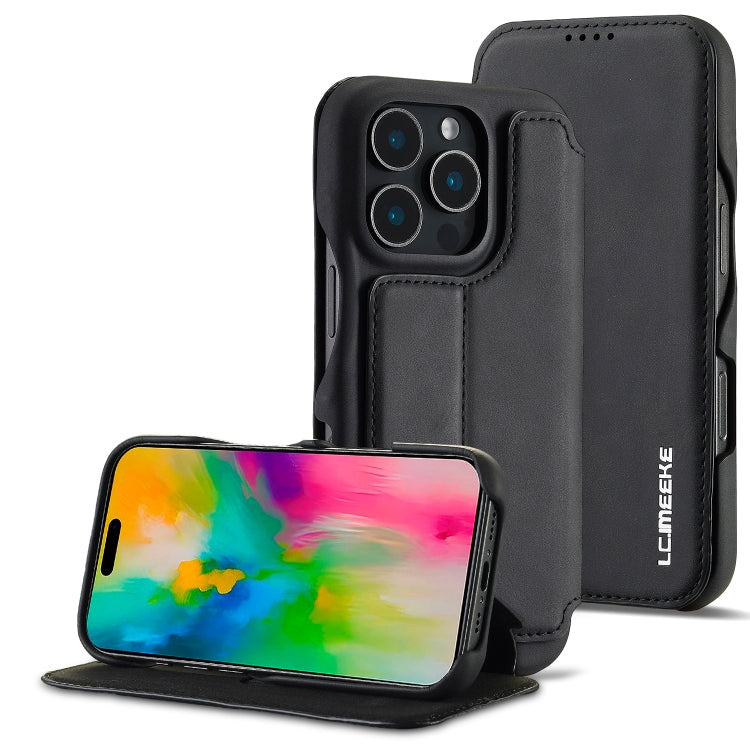 For iPhone 16 Pro LC.IMEEKE Hon Ancient Series Flip Leather Phone Case(Black) - free shipping - PMC Jewellery - Order now!