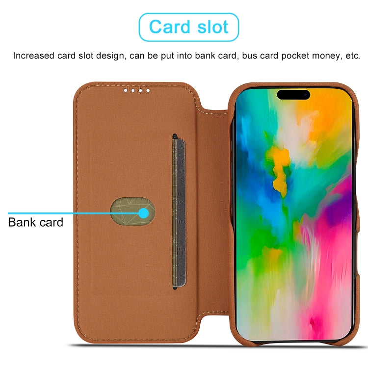 For iPhone 16 LC.IMEEKE Hon Ancient Series Flip Leather Phone Case(Brown) - free shipping - PMC Jewellery - Order now!