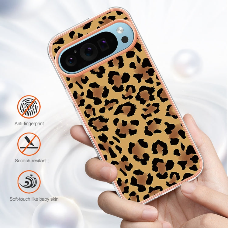 For Google Pixel 9 / 9 Pro Electroplating Dual-side IMD Phone Case(Leopard Print) - Google Cases by PMC Jewellery | Online Shopping South Africa | PMC Jewellery | Buy Now Pay Later Mobicred