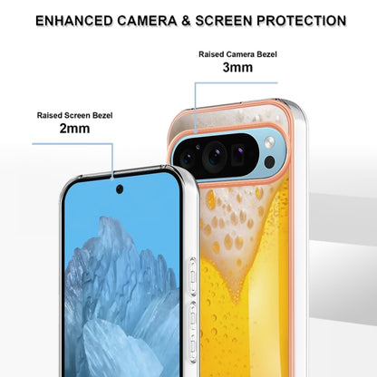 For Google Pixel 9 / 9 Pro Electroplating Dual-side IMD Phone Case(Draft Beer) - Google Cases by PMC Jewellery | Online Shopping South Africa | PMC Jewellery | Buy Now Pay Later Mobicred