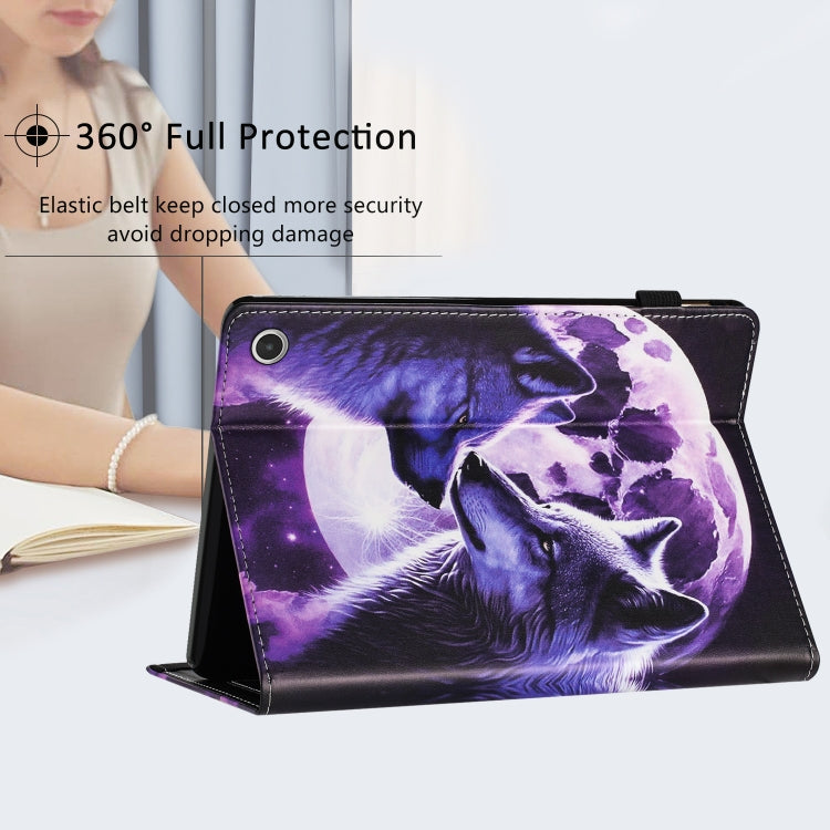 For Amazon Kindle Fire HD 10 2021 Sewing Litchi Texture Smart Leather Tablet Case(Wolf) - Amazon by PMC TechLife | Online Shopping South Africa | PMC TechLife | Buy Now Pay Later Mobicred