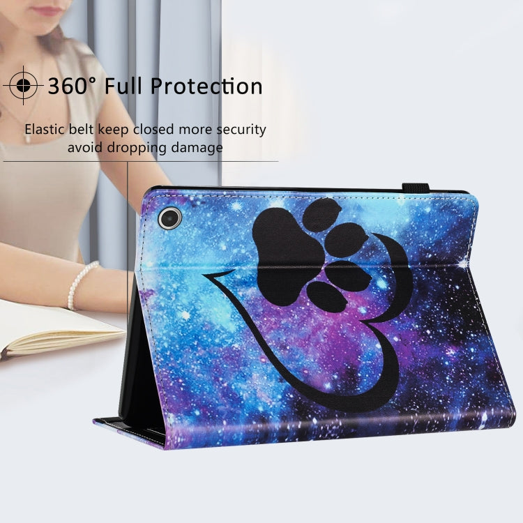 For Amazon Kindle Fire Max 11 2023 Sewing Litchi Texture Smart Leather Tablet Case(Footprint) - free shipping - PMC TechLife - Order now!