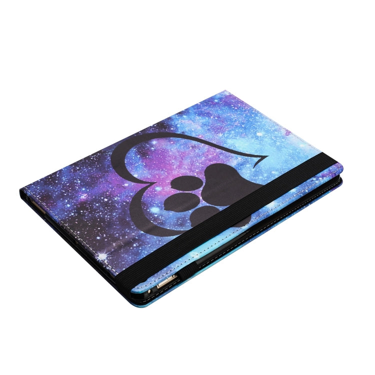 For Lenovo M10 Plus Sewing Litchi Texture Smart Leather Tablet Case(Footprint) - Lenovo by PMC TechLife | Online Shopping South Africa | PMC TechLife | Buy Now Pay Later Mobicred