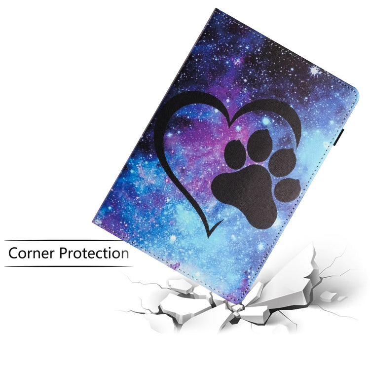 For Lenovo M10 Plus Sewing Litchi Texture Smart Leather Tablet Case(Footprint) - Lenovo by PMC TechLife | Online Shopping South Africa | PMC TechLife | Buy Now Pay Later Mobicred