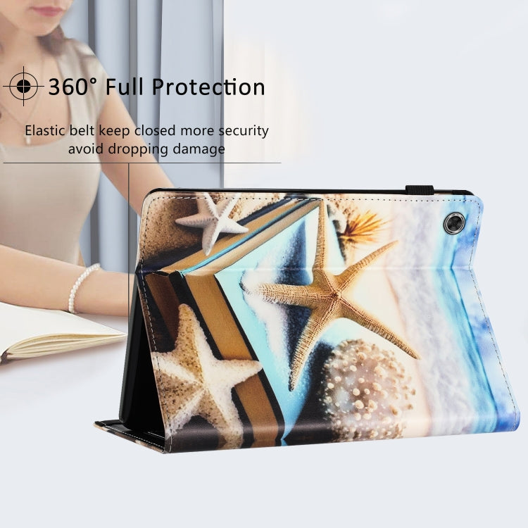 For Lenovo M10 Plus Sewing Litchi Texture Smart Leather Tablet Case(Starfish) - free shipping - PMC TechLife - Order now!