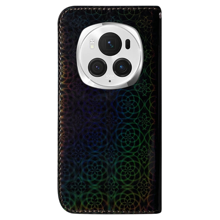 For Honor Magic6 Pro Colorful Magnetic Buckle Leather Phone Case(Black) - Honor Cases by PMC Jewellery | Online Shopping South Africa | PMC Jewellery | Buy Now Pay Later Mobicred