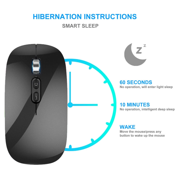 HXSJ M103 1600DPI 2.4GHz Wireless Rechargeable Mouse(Grey) - Wireless Mice by HXSJ | Online Shopping South Africa | PMC TechLife | Buy Now Pay Later Mobicred