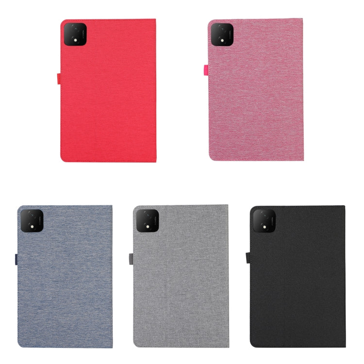 For Honor Pad GT Pro Cloth Texture Horizontal Flip PU + TPU Tablet Case(Rose Red) - Honor by PMC TechLife | Online Shopping South Africa | PMC TechLife | Buy Now Pay Later Mobicred