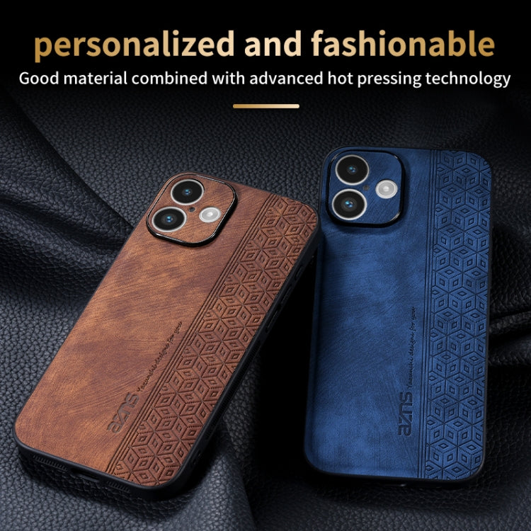 For iPhone 16 AZNS 3D Embossed Skin Feel Phone Case(Sapphire Blue) - iPhone 16 Cases by AZNS | Online Shopping South Africa | PMC Jewellery | Buy Now Pay Later Mobicred