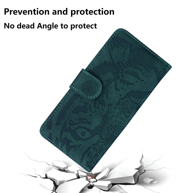 For Honor Magic6 Pro Tiger Embossing Pattern Flip Leather Phone Case(Green) - Honor Cases by PMC Jewellery | Online Shopping South Africa | PMC Jewellery | Buy Now Pay Later Mobicred