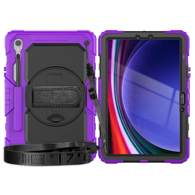 For Samsung Galaxy Tab S9 / S8 / S7 Silicone + PC Tablet Case(Purple+Black) - Galaxy Tab S9 Cases by PMC Jewellery | Online Shopping South Africa | PMC Jewellery | Buy Now Pay Later Mobicred