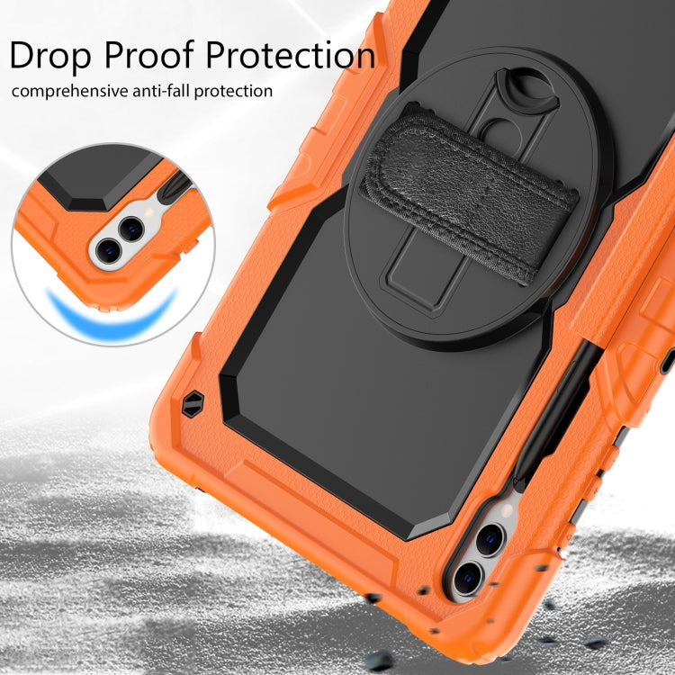 For Samsung Galaxy Tab S10+ / S9+ / S9 FE+ Silicone + PC Tablet Case(Orange+Black) - Galaxy Tab S9+ Cases by PMC Jewellery | Online Shopping South Africa | PMC Jewellery | Buy Now Pay Later Mobicred