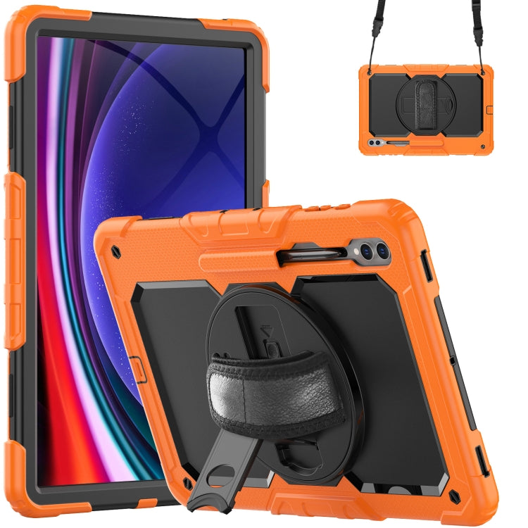 For Samsung Galaxy Tab S9 Ultra / S8 Ultra Silicone + PC Tablet Case(Orange+Black) - Galaxy Tab S9 Ultra Cases by PMC Jewellery | Online Shopping South Africa | PMC Jewellery | Buy Now Pay Later Mobicred