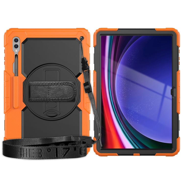 For Samsung Galaxy Tab S9 Ultra / S8 Ultra Silicone + PC Tablet Case(Orange+Black) - Galaxy Tab S9 Ultra Cases by PMC Jewellery | Online Shopping South Africa | PMC Jewellery | Buy Now Pay Later Mobicred