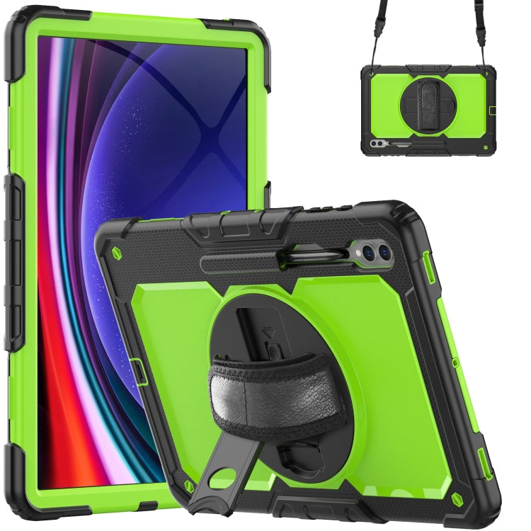 For Samsung Galaxy Tab S9 Ultra / S8 Ultra Silicone + PC Tablet Case(Black+Yellow Green) - Galaxy Tab S9 Ultra Cases by PMC Jewellery | Online Shopping South Africa | PMC Jewellery | Buy Now Pay Later Mobicred