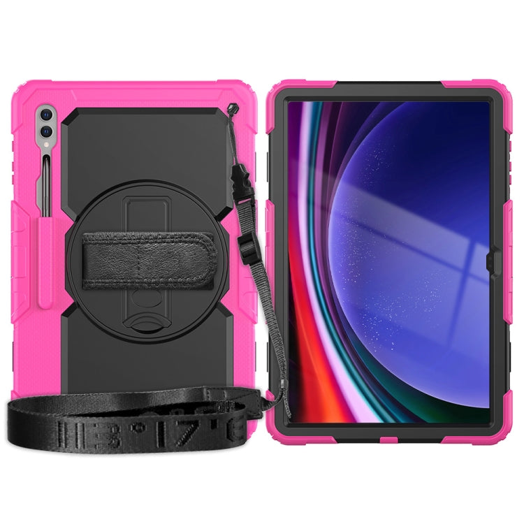 For Samsung Galaxy Tab S9 Ultra / S8 Ultra Silicone + PC Tablet Case(Rose Red+Black) - Galaxy Tab S9 Ultra Cases by PMC Jewellery | Online Shopping South Africa | PMC Jewellery | Buy Now Pay Later Mobicred