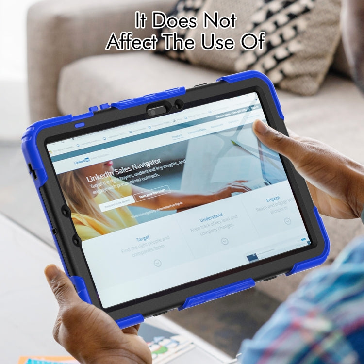 For Samsung Galaxy Tab S9 / S9 FE Silicone Hybrid PC Tablet Protective Case(Dark Blue+Black) - Galaxy Tab S9 Cases by PMC Jewellery | Online Shopping South Africa | PMC Jewellery | Buy Now Pay Later Mobicred