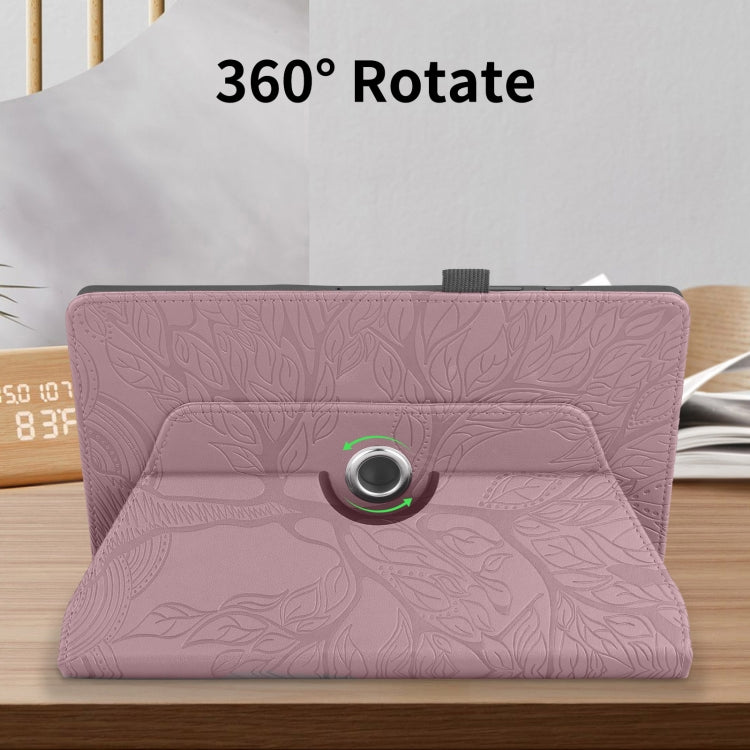 For Amazon Kindle Paperwhite 5 Tree Life Embossed Rotation Leather Smart Tablet Case(Rose Gold) - Amazon by PMC TechLife | Online Shopping South Africa | PMC TechLife | Buy Now Pay Later Mobicred