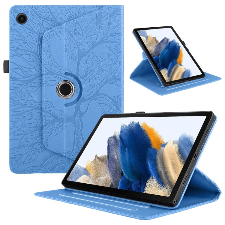 For Lenovo Tab M10 Plus 10.6 3rd Gen Tree Life Embossed Rotation Leather Smart Tablet Case(Blue) - Lenovo by PMC TechLife | Online Shopping South Africa | PMC TechLife | Buy Now Pay Later Mobicred