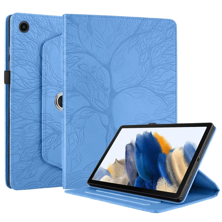For Lenovo Tab M10 Plus 10.6 3rd Gen Tree Life Embossed Rotation Leather Smart Tablet Case(Blue) - Lenovo by PMC TechLife | Online Shopping South Africa | PMC TechLife | Buy Now Pay Later Mobicred