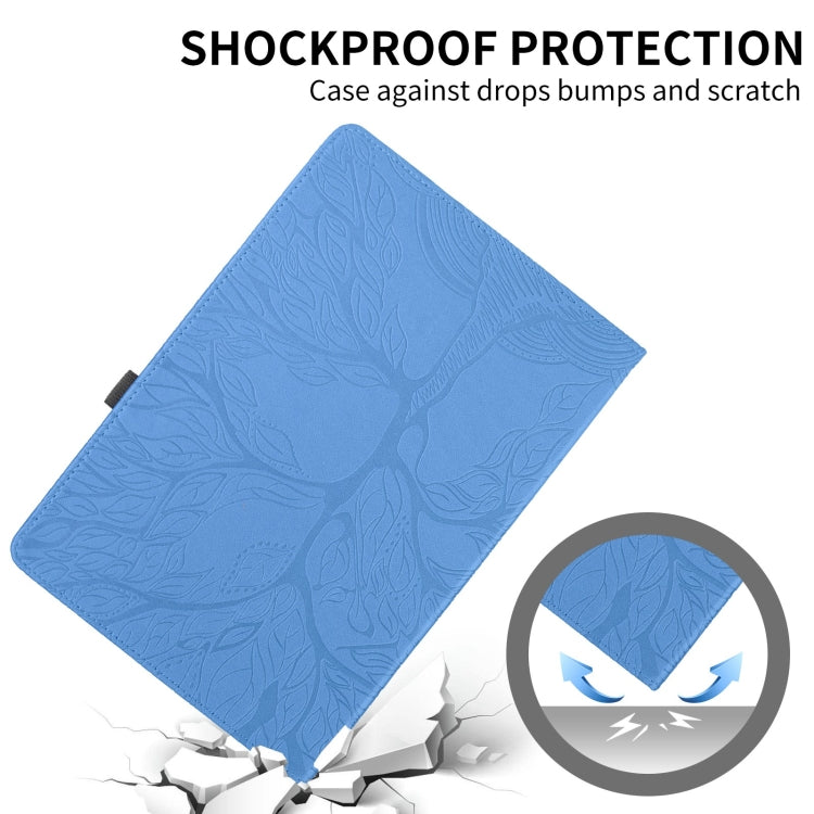 For Lenovo Tab P12 / Xiaoxin Pad Pro 12.7 Tree Life Embossed Rotation Leather Tablet Case(Blue) - Lenovo by PMC TechLife | Online Shopping South Africa | PMC TechLife | Buy Now Pay Later Mobicred