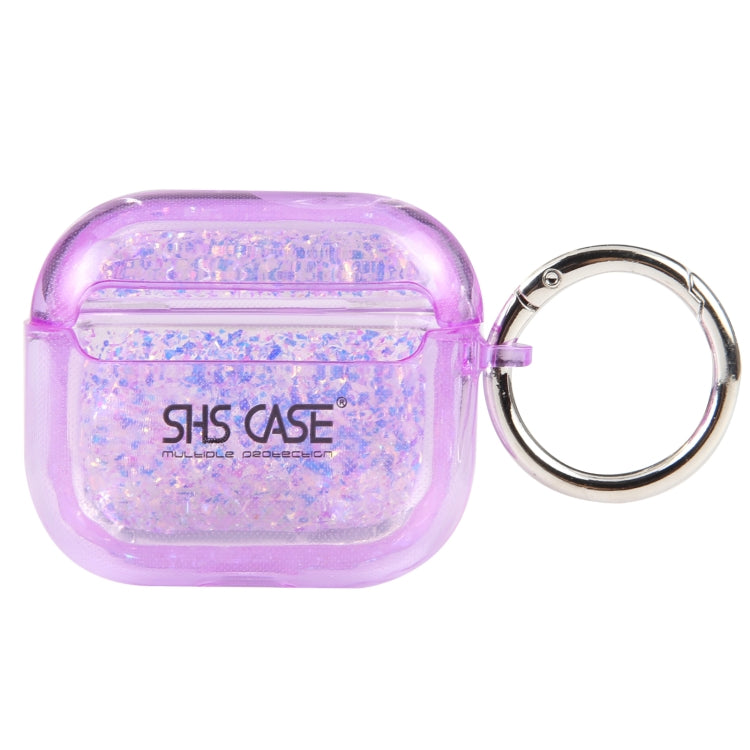 For AirPods Pro 2 Flash Diamond Epoxy Bluetooth Earphone Protective Case(Purple) - free shipping - PMC Jewellery - Order now!